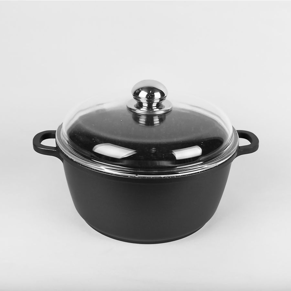 Lonec Maestro 20 cm Stisnjen aluminij z nelepljivim premazom črn