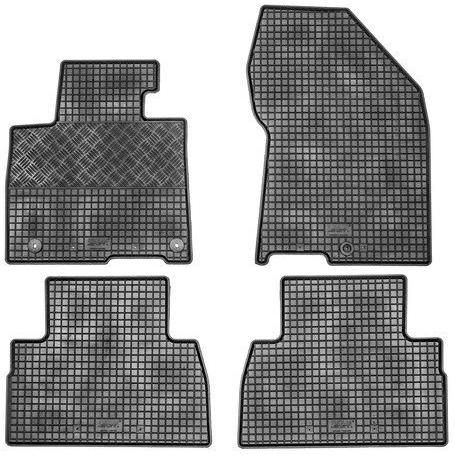 RIGUM Rubber Car Mats for HYUNDAI Santa Fe 2018->, Black (Set of 4) (8287X12)