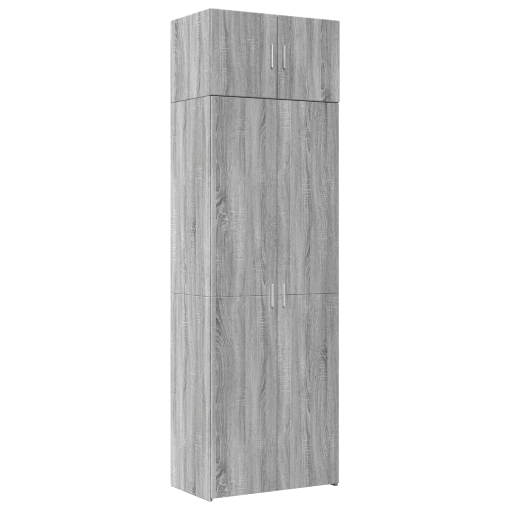 szürke sonoma színű szerelt fa tárolószekrény 70x42,5x225 cm (3281327)