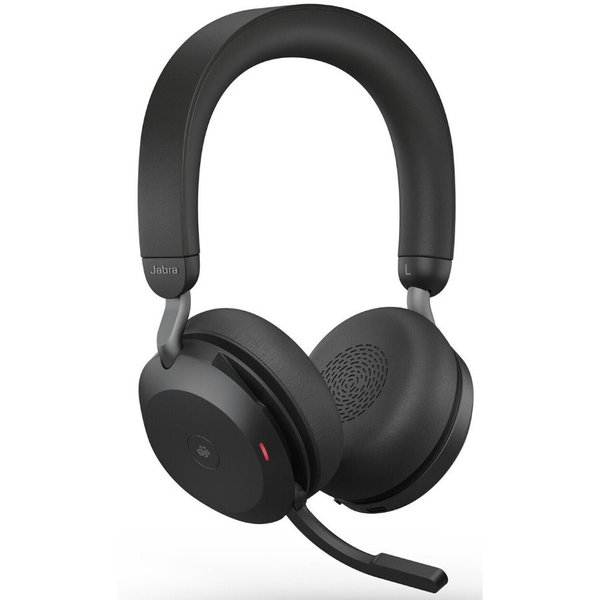 Jabra Evolve2 75 Слушалки Жична и безжична Лента за глава Офис/Център за обаждания Bluetooth Стойка за зареждане Черен