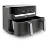 Tefal Dual Easy Fry & Grill EY905B Dvojitý 8,3 L Samostatný 2700 W Teplovzdušná fritéza Šedá