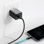 Baseus Super Si gyorstöltő 1C 20W adapter, USB-C-Lightning töltőkábel, 1m, fekete (TZCCSUP-B01)