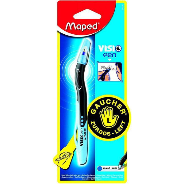 Golyóstoll Maped balkezeseknek Visio Pen kék, kupakkal