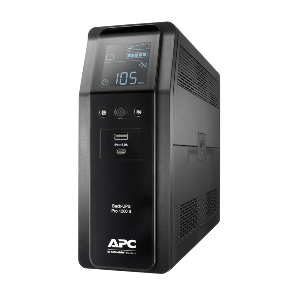 APC BACK UPS PRO BR 1200VA UPS-enhed Interaktivt indgangsstik 1,2 kVA 720 W 8 AC stikkontakt(er)
