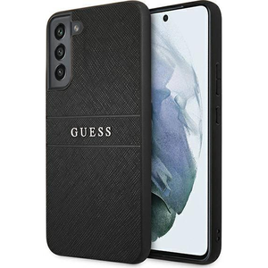 Guess PU Saffiano Samsung Galaxy S22 bőr hátlap tok, fekete