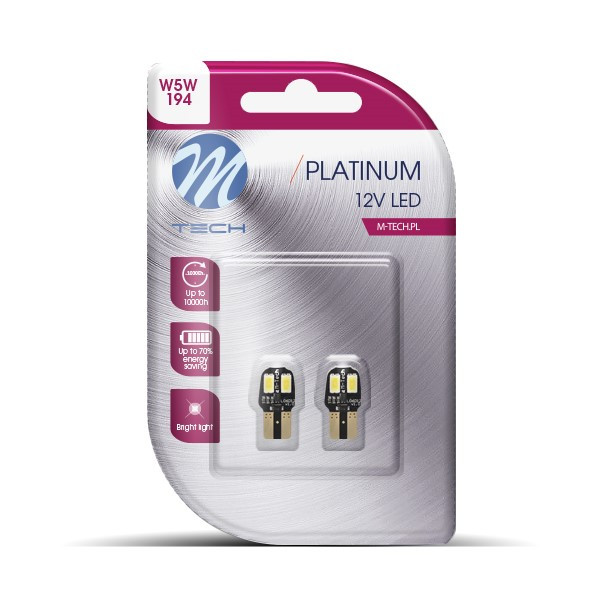 M-Tech , LB806WW T10 Led Izzó, Canbus, Meleg Fehér, 12V W5W (72LB806WW)