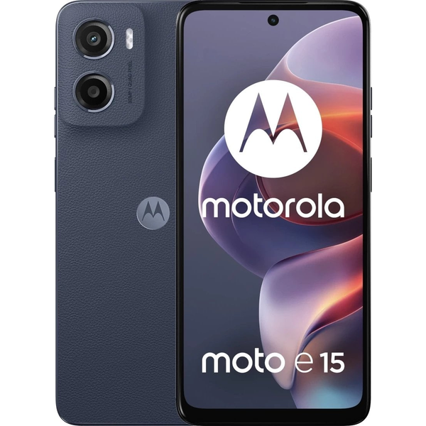 Motorola moto e15 16,9 см (6.67") Двойна SIM карта Android 14 Go edition 4G UBS тип C 2 GB 64 GB 5200 mAh Син