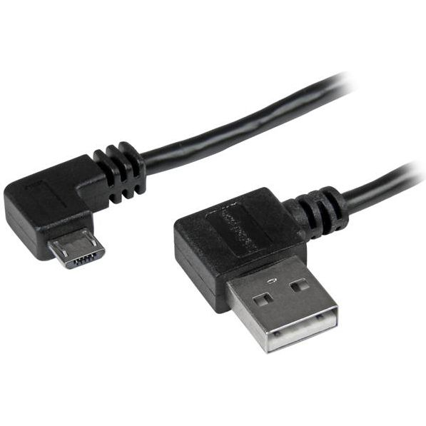 StarTech.com USB2AUB2RA2M USB-kabel USB 2.0 USB A Micro-USB B 0,48 Gbit/s Zwart