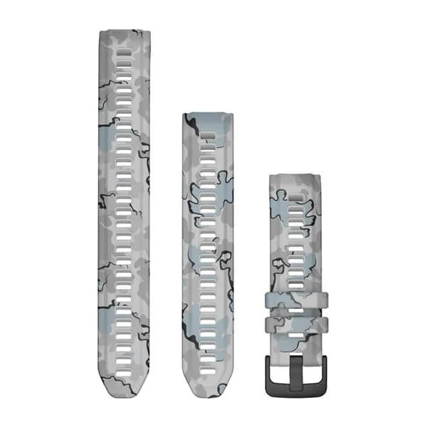 Garmin óraszíj extra hosszú kiegészítő pánttal (Instinct 2S) szilikon, 20mm ködszürke terepmintás (010-13104-04)
