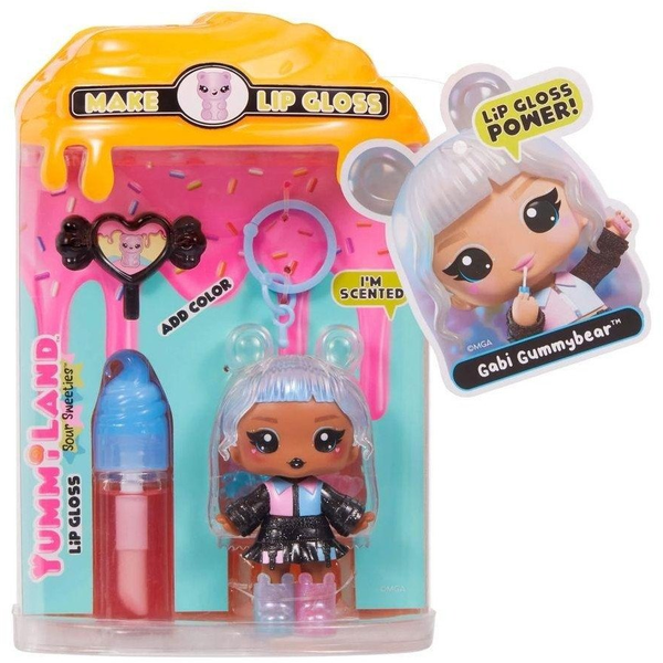 MGA Entertainment Yummiland Lip Gloss Doll Sour Sweeties - Gabi Gummybear