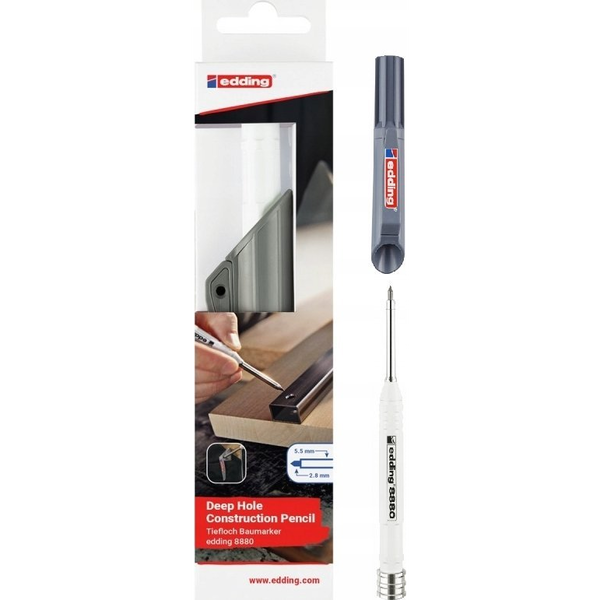 Edding Baumarker Garphit 4-8880-1-1112 Lyuk jelölő Szürke, Fehér 1 db