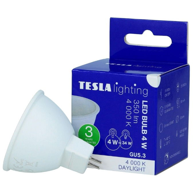 Tesla LED izzó, GU5, 4W (MR160440-7)