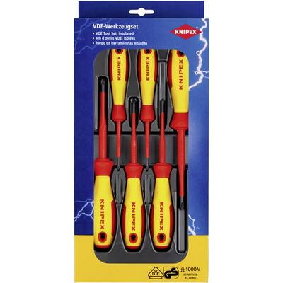VDE Csavarhúzó készlet 6 részes Knipex Kereszthornyú Pozidriv, Kereszthornyú Phillips (00 20 12 V03)