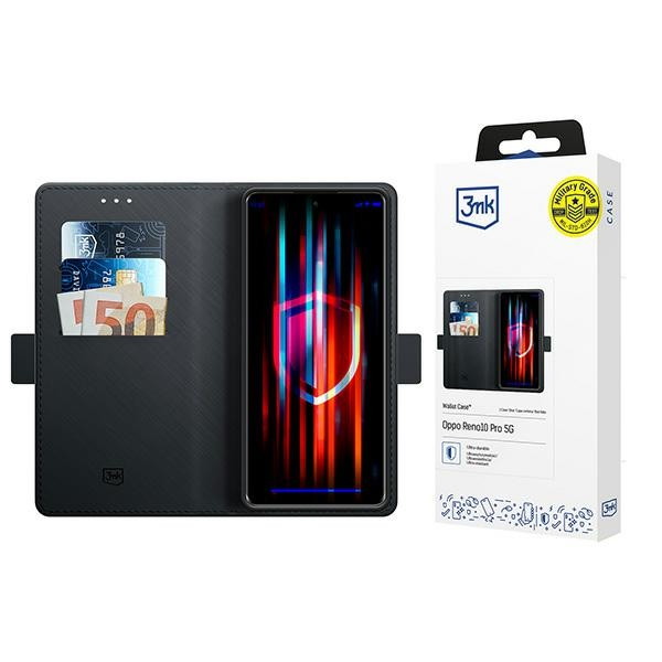 3MK Wallet Case Oppo Reno 10 Pro 5G black