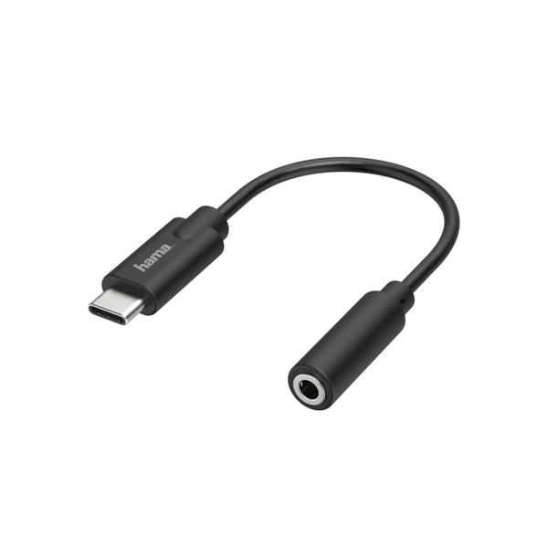 Hama 00200318 кабел за мобилен телефон Черен USB C 3.5mm
