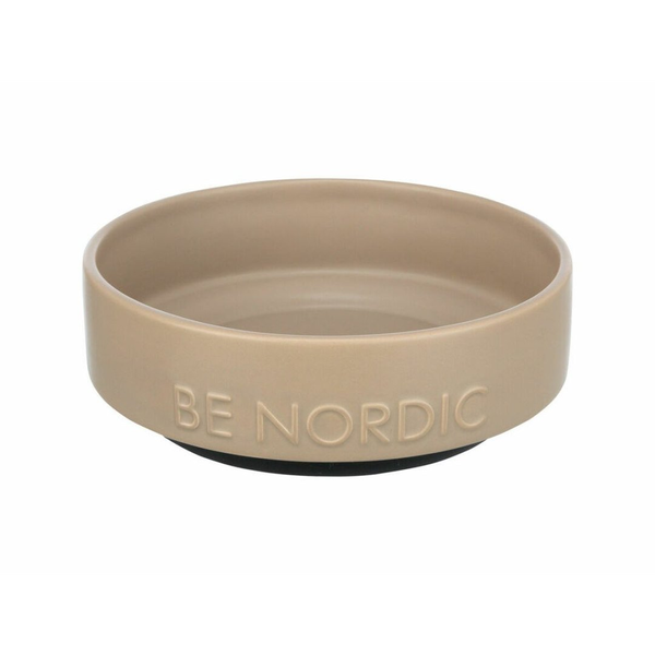 Bowl for animals, ceramic - Trixie BE NORDIC bowl, ceramic|rubber, 0.5 l|ø 16 cm
