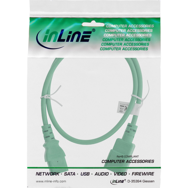 InLine 16502G cavo di alimentazione Accoppiatore C13 Accoppiatore C14