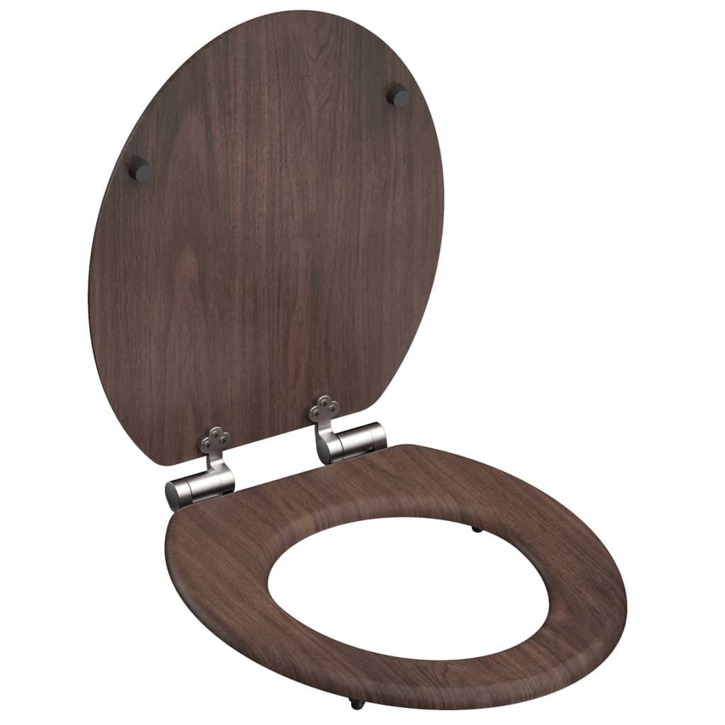 SCHÜTTE DARK WOOD MDF finoman záródó WC-ülőke (435087)