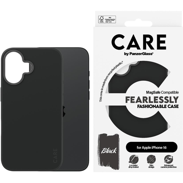 PanzerGlass CARE by PG BLK MagSafe iPhone16 6.1 mobiltelefon etui Cover Transparent