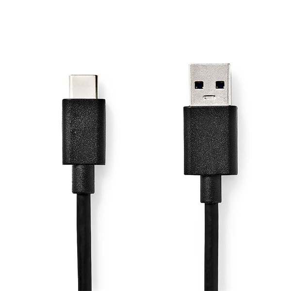 Nedis CCGL61600BK10 USB kábel, USB 3.2 Gen 1, USB-A dugó - USB-C dugó, 15 W | 5 Gbps, 1 m (CCGL61600BK10)