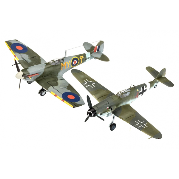 Revell Messerschmitt Bf109G-10 & Spitfire Mk.V 2 db-os vadászrepülő műanyag modellszett (1:72)