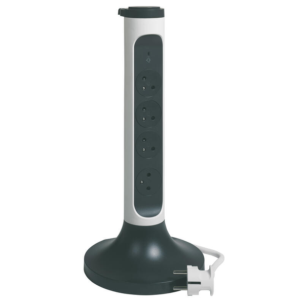 Legrand 049410 power uitbreiding 2 m 4 AC-uitgang(en) Binnen Grijs, Wit