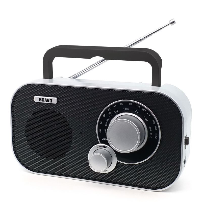 Bravo rádió fekete-ezüst (B-5184BK) (B-5184BK)