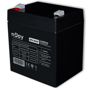 NJOY GP4.5121F (12V/4.5Ah, T1/F1, zárt, gondozás mentes, AGM) akkumulátor