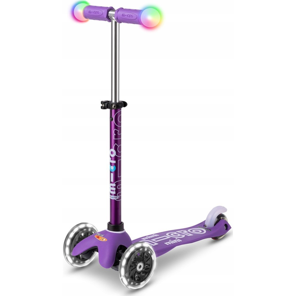 Micro Deluxe Mini Magic LED 3 kerekű gyerek roller - Lila