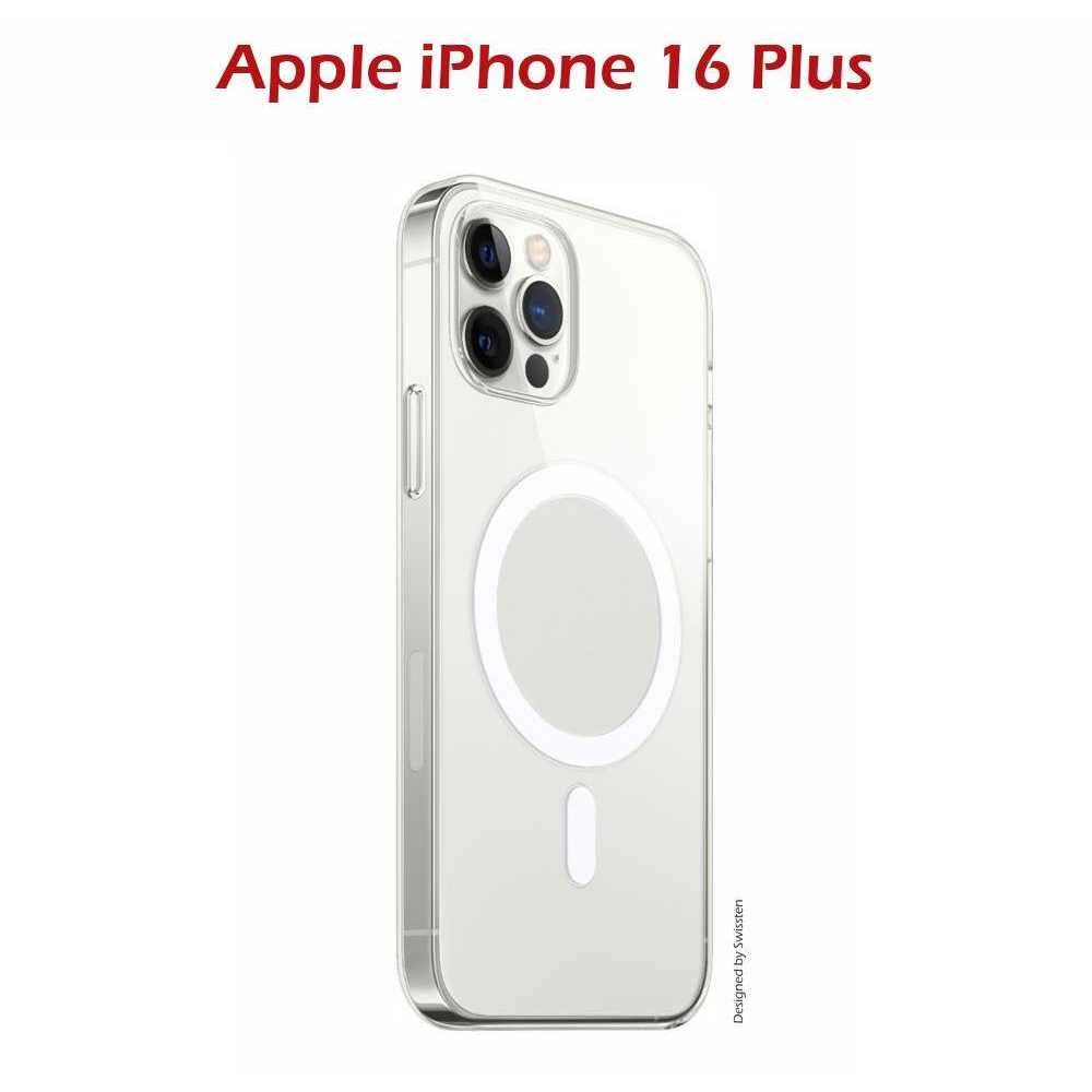 Swissten Clear Jelly MagStick Apple iPhone 16 Plus átlátszó tok (33001724)