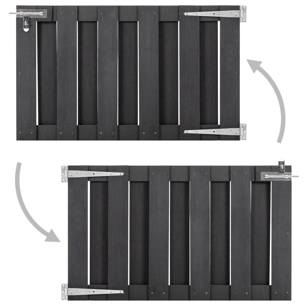 szürke WPC kertkapu 100 x 60 cm (49081)