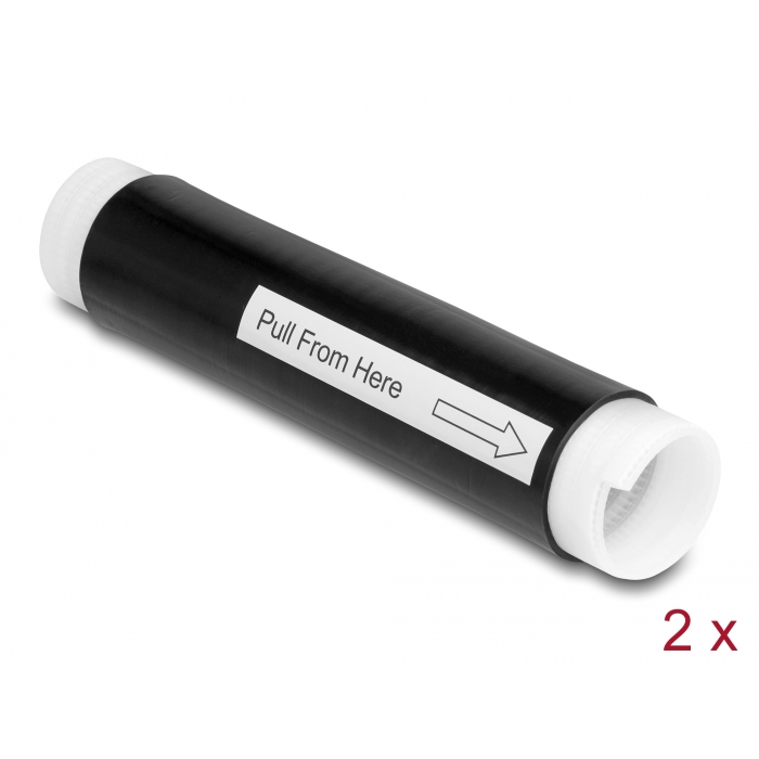 Delock hidegen zsugorodó cső 25 mm x 130 mm 2 db fekete (20858) (20858)