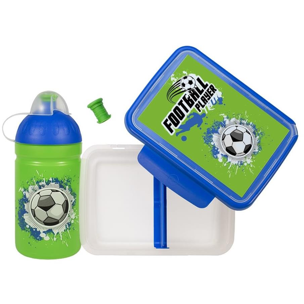 ZDRAVÁ LAHEV uzsonnás doboz + kulacs szett, 0,5 l, focis