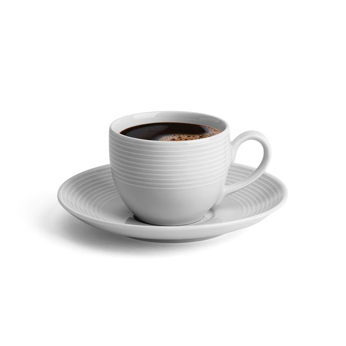Rotberg Elegante Mokkáscsésze csészealjjal 10cl - Fehér (6 db) (1210ELG002)
