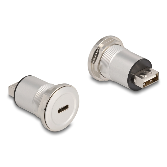 Delock USB 2.0 Type-C A-típusú beépített anya alumínium (88193) (88193)