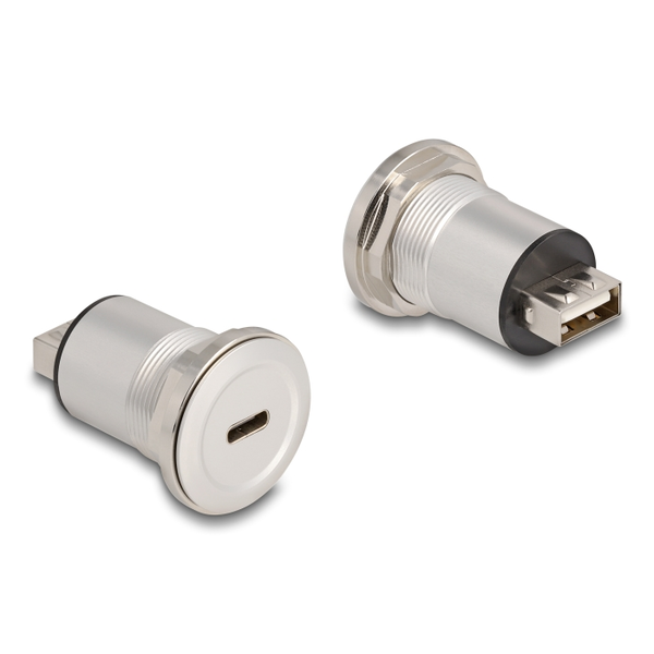 Delock USB 2.0 Type-C    A-típusú beépített anya alumínium (88193)