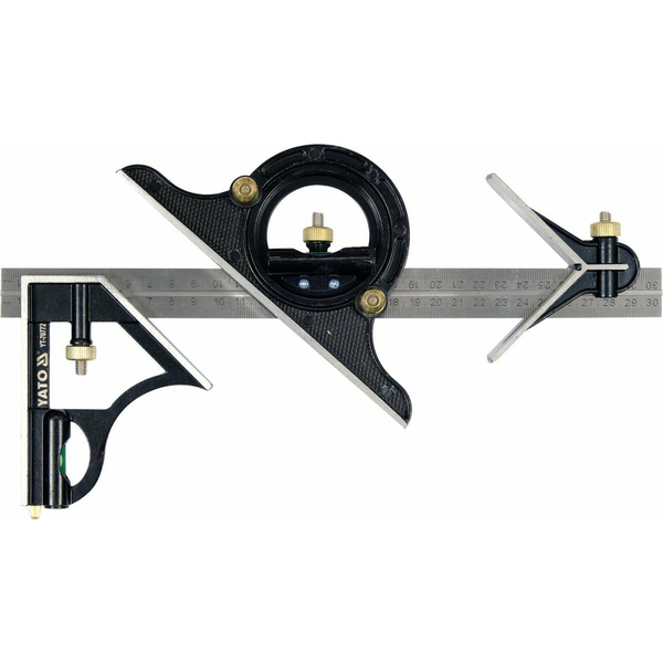 YATO YT-70772 Multifunkciós Vonalzó Központosító Négyzettel - 300 mm