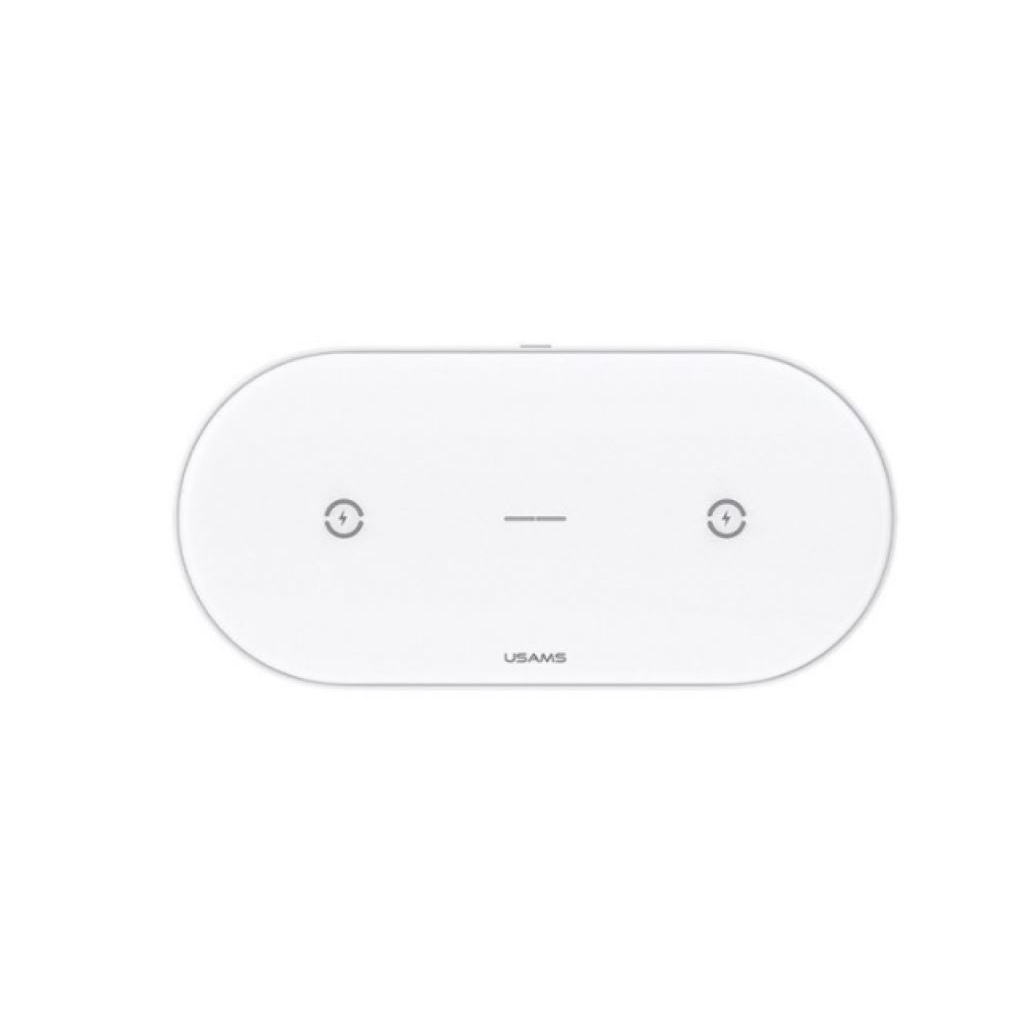 Usams CD120JN01 vezeték nélküli töltő telefonhoz és vezeték nélküli fülhallgatóhoz (1345794) (CD120JN01)