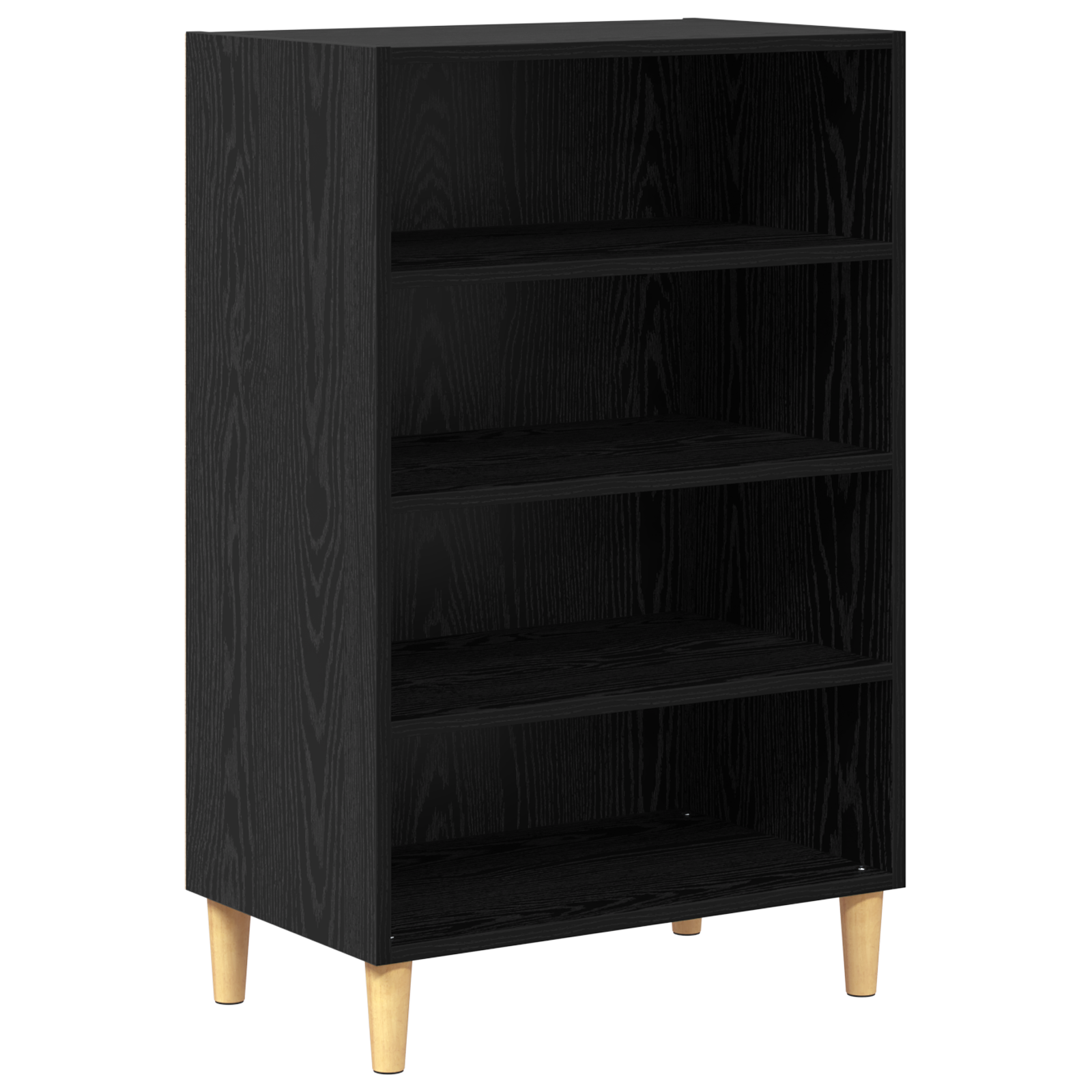 Széf polcokkal Musta tammi 57 x 35 x 90 cm Faanyag (875124)