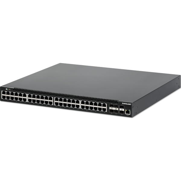 Intellinet 54-Port L3 Fully Managed PoE+ Switch mit 48 Gigabit-Ports und 6 SFP+ Uplinks 19-os hálózati switch 10 / 100 / 1000 MBit/s IEEE802.3af (15.4 