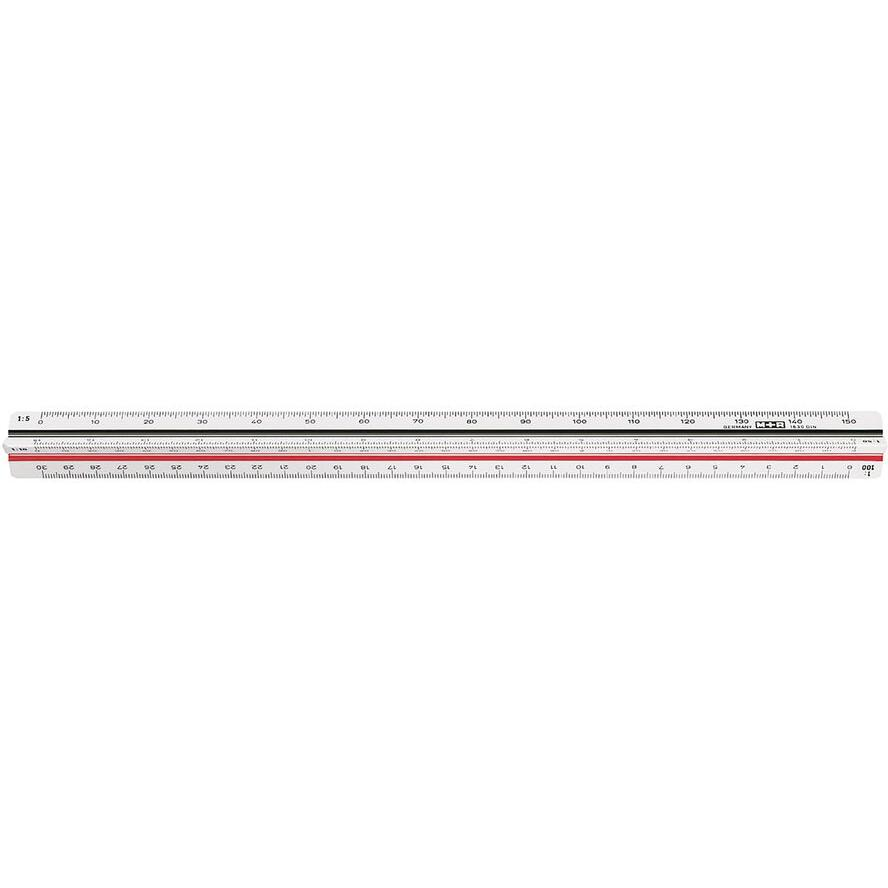 M+R Dreikantmaßstab 30cm 2farbig zweifarbige Hohlkehle 1 Stk (716300010) (716300010)