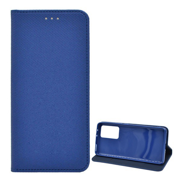 Tok álló, bőr hatású (FLIP, oldalra nyíló, asztali tartó funkció, rombusz minta) SÖTÉTKÉK [Xiaomi 12 Pro] (5996591158747)