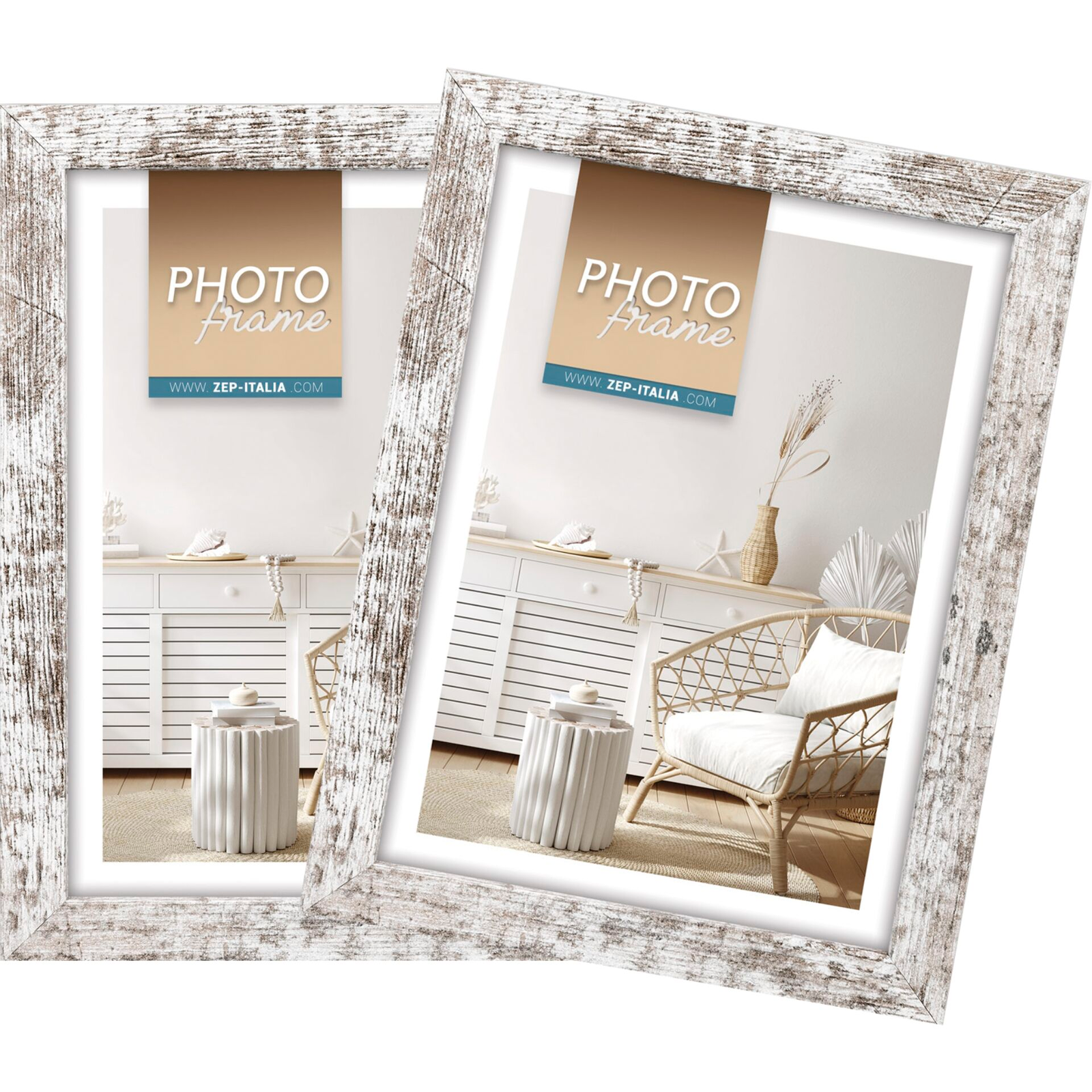 ZEP V33686 Vivan 6 17x22 Képkeret - Barna/Fehér (2 darab) (V33686)