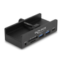 Delock USB 5 Gbps Hub 2x USB-A 1x USB-C + kártyaolvasó fekete (64285)