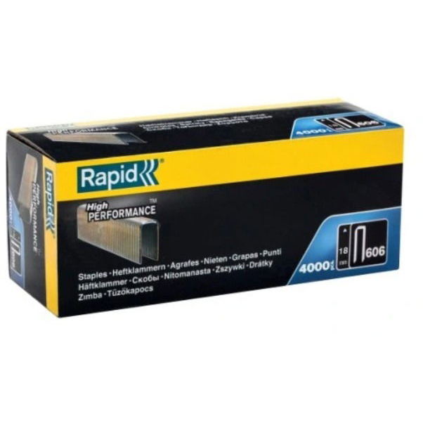 Rapid Tűzőkapocs, 606 / 18 mm, 4000 db, dobozban (11897602)