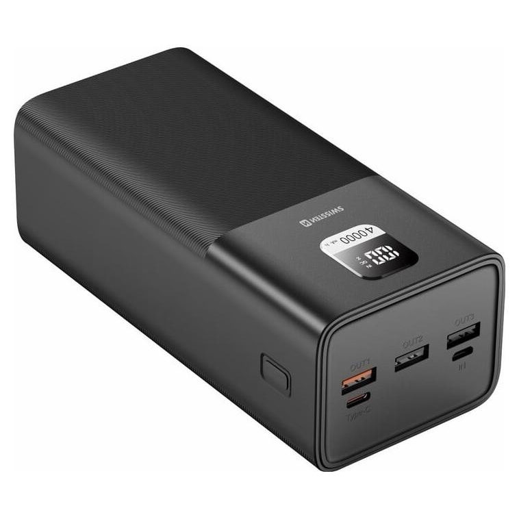 Swissten Power Line Power Bank 40000mAh - Fekete (22013941)