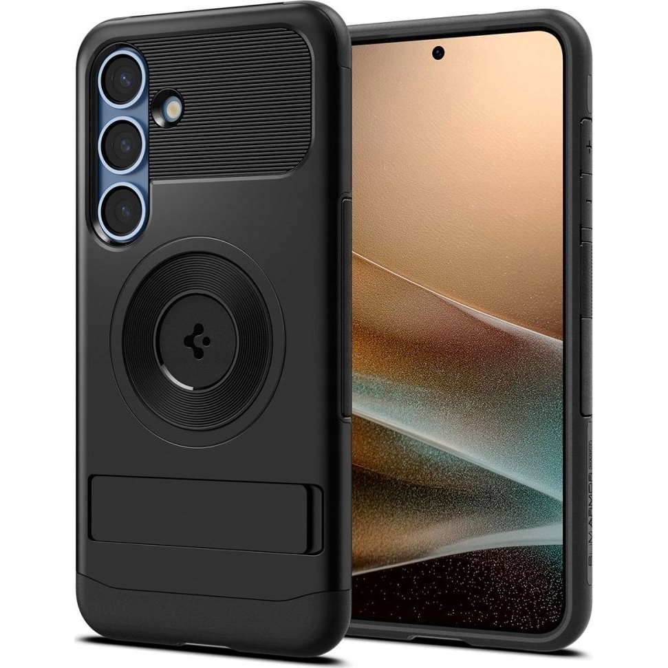 Samsung S25 Plus Spigen Slim Armor Mag Szilikon Telefonvédő Műanyag Hátlap, Magsafe, Fekete (8809971237451-ACS08915)