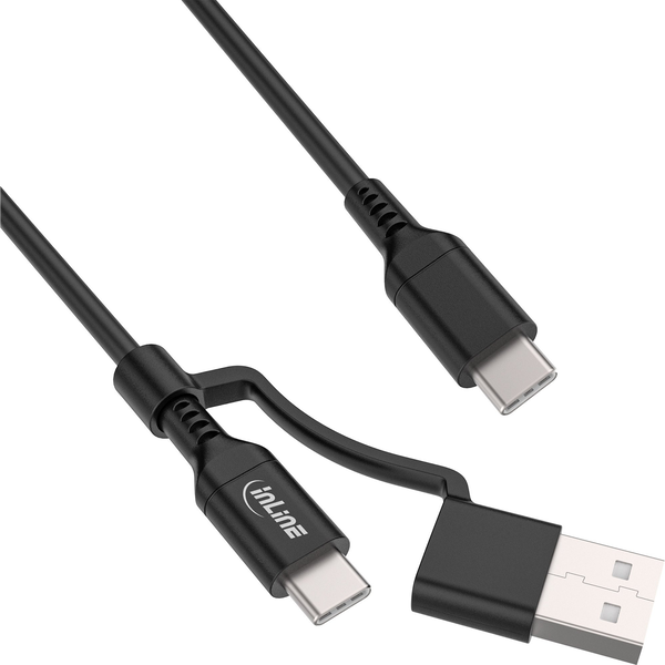 InLine 31412A cabluri USB USB 2.0 1 m USB C Negru