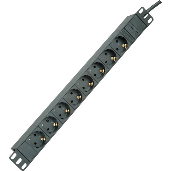 Listwa zasilająca Roline ROLINE 48.26cm 19 Zoll Socket strip 8-way C14 plug black 2.0 m - 19.07.1623