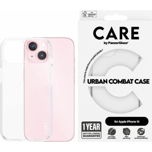 PanzerGlass CARE by PG Transparent iPhone 15 telefontok Borító Átlátszó (1421)